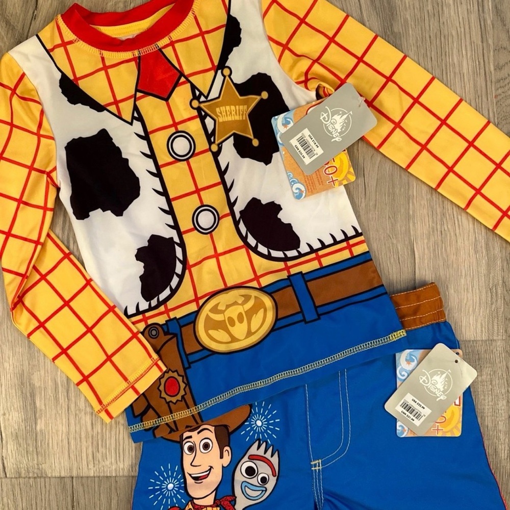 Disney Woody Costume Swimsuit Set - Yellow, Red, Blue